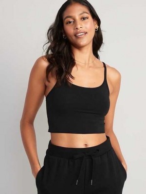 Old Navy Supima Baumwoll-Blend Cami Bralette Top BHs Damen Schwarz | 8156GOUTP