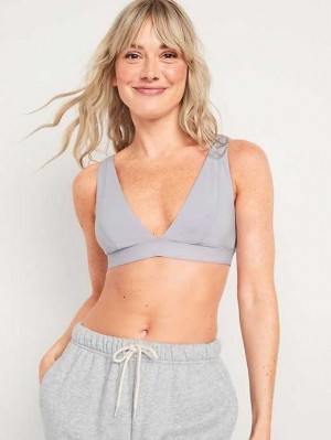 Old Navy Supima Baumwoll-Blend Plunge Bralette Top BHs Damen Grau | 7486XJDMH