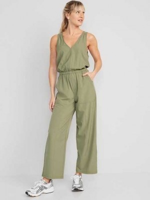 Old Navy Taille-Defined StretchTech Jumpsuit Sportbekleidung Damen Bare Ground | 5983KYXAI