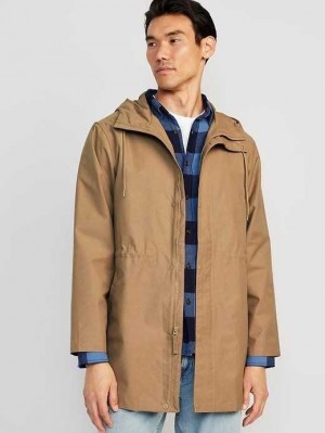 Old Navy Tech Mit Kapuze Shell Parka Mäntel Herren Teakwood | 6759AWTNI
