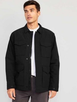 Old Navy Tech Utility Jacket Mäntel Herren Schwarz | 1785RCSNO