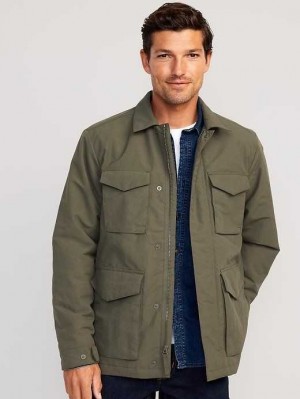 Old Navy Tech Utility Jacket Mäntel Herren Grün | 5804QMTWE