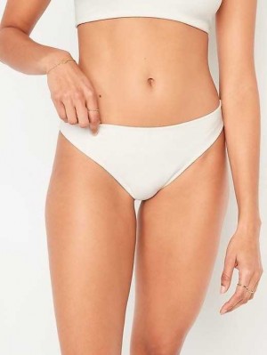 Old Navy Terry Klassische Bikini Swim Bottoms Badeanzüge Damen Creme De La Creme | 2736SBLKD