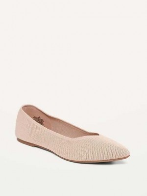 Old Navy Textured-Knit Pointy-Kappe Ballet Flats Flache Schuhe Damen Bare Necessity | 4235RUZWQ