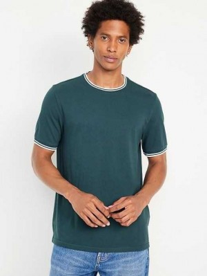 Old Navy Textured Pique T-Shirt T-shirts Herren Tiefesgrün | 0216MGWEH