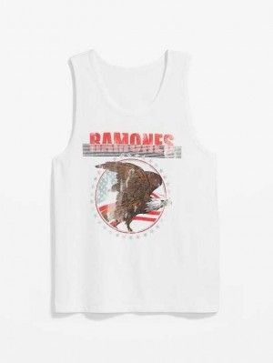 Old Navy The Ramones Gender-Neutrale Graphic Tank Top T-shirts Herren Weiß | 4560ZVXFQ
