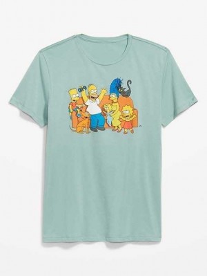 Old Navy The Simpsons Gender-Neutrale Graphic T-Shirt T-shirts Herren Ionian Sea | 5701EODTL