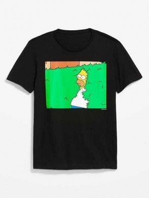 Old Navy The Simpsons Gender-Neutrale T-Shirt T-shirts Herren Schwarz | 0483BMIPL