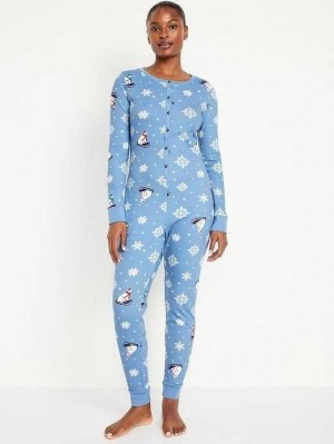 Old Navy Thermal-Knit Pajama One-Piece Pyjama Damen Mehrfarbig | 4860JPUTF