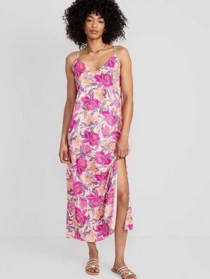 Old Navy Tie-Back Maxi Slip Kleider Kleid Damen Koralle | 5936YQVEZ