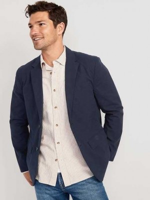 Old Navy Twill Built-In Flex Blazer Mäntel Herren Navy | 1407ADOIU