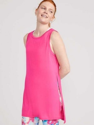 Old Navy UltraLite All-Day Ärmellose Tunic Lauftop Damen Blumen | 5084LMFQC