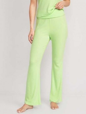 Old Navy UltraLite Foldover-Taille Flare Lounge Pants Pyjama Damen Soft Limon | 6297HLYTZ