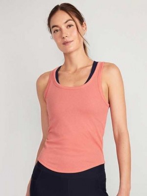 Old Navy UltraLite Rib-Knit Racerback Tank Top Lauftop Damen Aspen Summer | 6419AQIBM