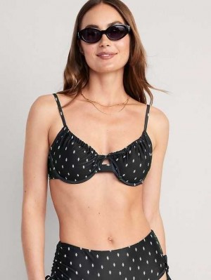 Old Navy Underwire Swim Bikini Top Badeanzüge Damen Schwarz | 2703UVPKG