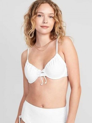 Old Navy Underwire Swim Bikini Top Badeanzüge Damen Weiß | 0984IQCFV