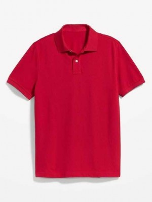 Old Navy Uniform Pique Polo Polo Shirts Herren Rot | 8405OLYUH