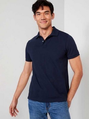 Old Navy Uniform Pique Polo Polo Shirts Herren Navy | 8437UQSPO