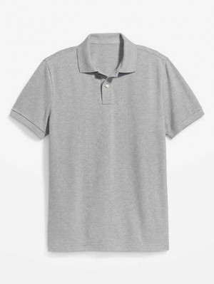 Old Navy Uniform Pique Polo Polo Shirts Herren Hellgrau | 9206HTZKC