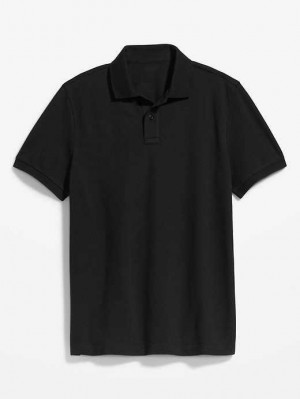 Old Navy Uniform Pique Polo Polo Shirts Herren Schwarz | 0213VMQWY