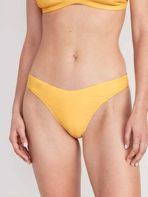Old Navy V-Front French-Cut Bikini Swim Bottoms Badeanzüge Damen Canary | 2937QMCWD