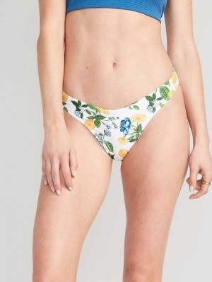 Old Navy V-Front French-Cut Bikini Swim Bottoms Badeanzüge Damen Lemons | 8376CIGDB