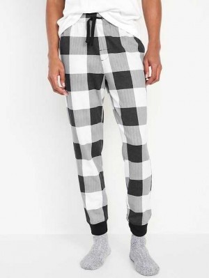 Old Navy Waffle-Knit Jogger Pajama Pants Pyjama Herren Schwarz | 6341NPAWM