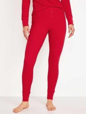 Old Navy Waffle-Knit Pajama Leggings Pyjama Damen Rot | 2795KRCFH