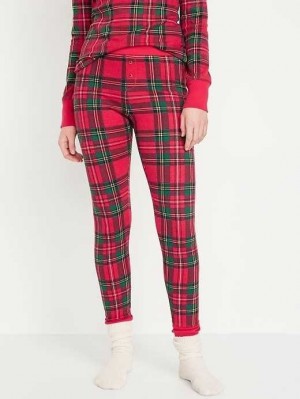 Old Navy Waffle-Knit Pajama Leggings Pyjama Damen Rot | 3706RCYQZ