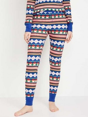 Old Navy Waffle-Knit Pajama Leggings Pyjama Damen Geo Fair Isle | 7085KWYGV