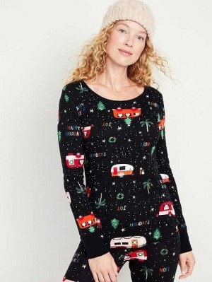 Old Navy Waffle-Knit Pajama Top Pyjama Damen Holiday Campers | 2681RPEQG