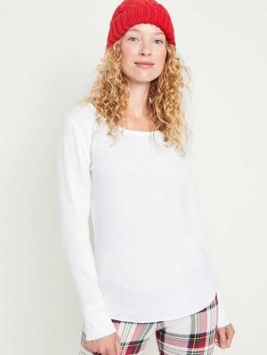 Old Navy Waffle-Knit Pajama Top Pyjama Damen Calla Lilies | 3571ITFOD