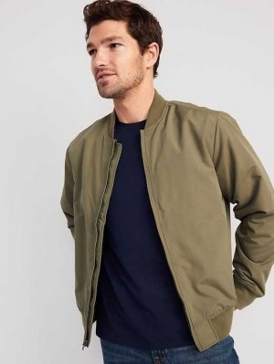 Old Navy Wasser-Resistant Zip-Front Bomber Jacket Mäntel Herren Grau | 6240DASIP