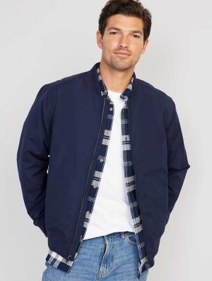 Old Navy Wasser-Resistant Zip-Front Bomber Jacket Mäntel Herren Navy | 8904LTDOJ
