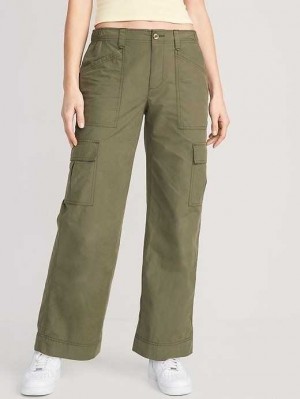 Old Navy Weite-Leg Cargo Pants Hose Damen Alpine Tundra | 3510VHANQ