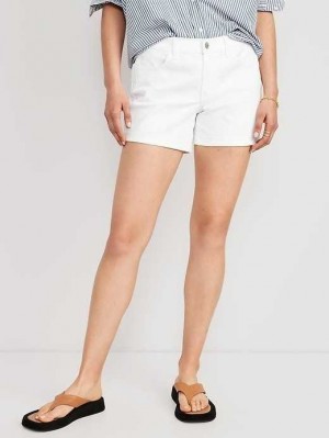 Old Navy Wow White Jean Shorts Kurze Hose Damen Weiß | 0618SVAXP