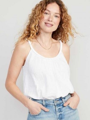 Old Navy Ärmellose Braided-Riemen Top Oberteile Damen Weiß | 4081NLVFO
