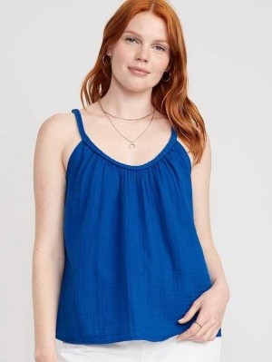 Old Navy Ärmellose Braided-Riemen Top Oberteile Damen Tanzanite | 6218CGIQJ