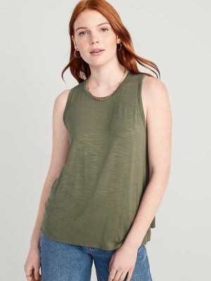 Old Navy Ärmellose Luxe Slub-Knit T-Shirt Oberteile Damen Alpine Tundra | 3198IAOCG