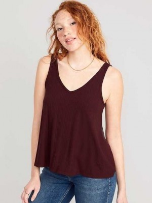 Old Navy Ärmellose Luxe Swing T-Shirt Oberteile Damen Raisin Arizona | 2763YNALR