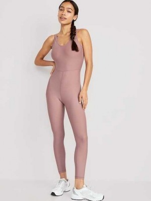 Old Navy Ärmellose PowerSoft 7/8 Bodysuit Sportbekleidung Damen Woodrose | 0457VYRJB