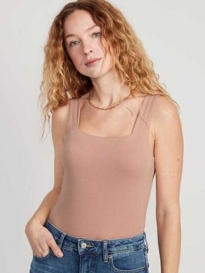 Old Navy Ärmellose Square-Neck Bodysuit Oberteile Damen Coastal Plain | 0917CASBD
